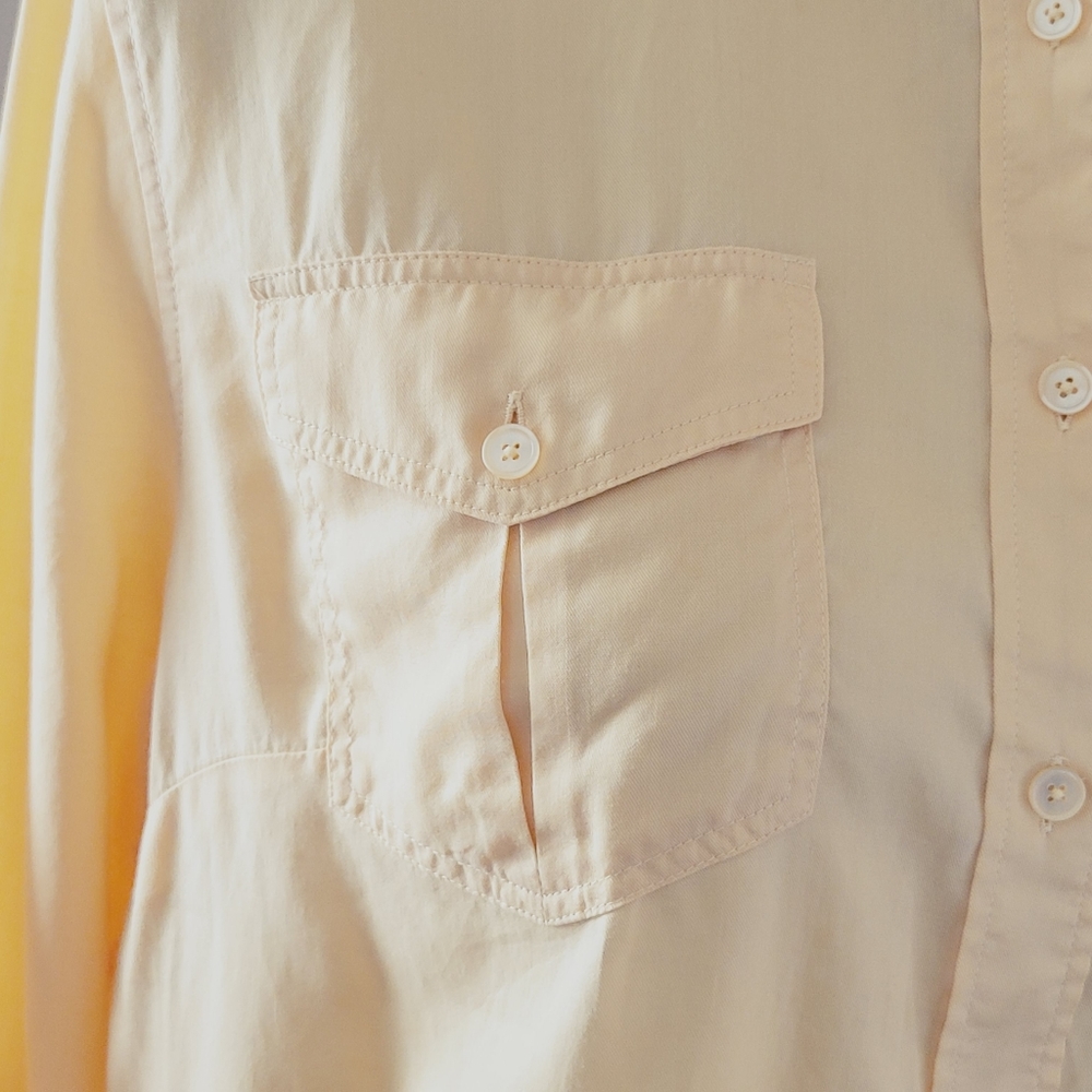 Talbots Yellow Button Down Size 8 - image 2